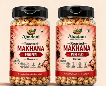 Abadani Foods Roasted Makhana – Peri Peri Flavour (77g)