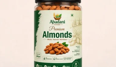 Abadani Foods Premium Whole Roasted Almonds – Pack of 2 (280g Each)