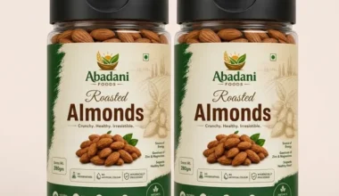 Abadani Foods Roasted Almonds – Pack of 2 (280g Each)