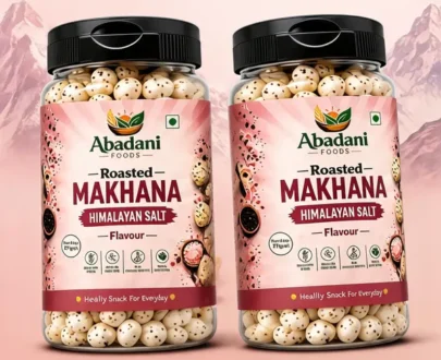 Abadani Foods Roasted Makhana Himalayan Salt Flavour – Pack of 3 (77g Each)